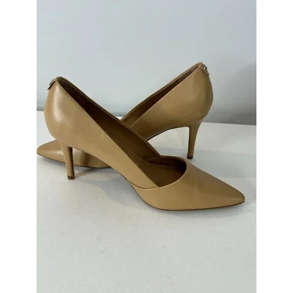 Calvin Klein Heels Womens 10 Shoes Pumps Faux Leather High Work Tan Nude Brown - Picture 9 of 15